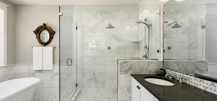 bathroom shower door installation in Solana Beach